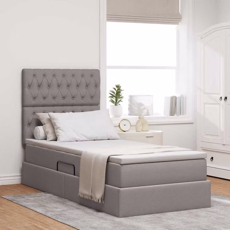 Letto con contenitore e materasso Talpa vidaXL in tessuto, L/P: 100 x 200 cm
