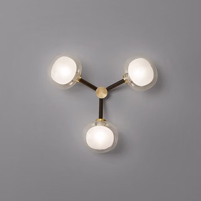 Plafoniera e applique Tooy Nabila 552.73 moderna in vetro trasparente e metallo con luce LED bianco caldo