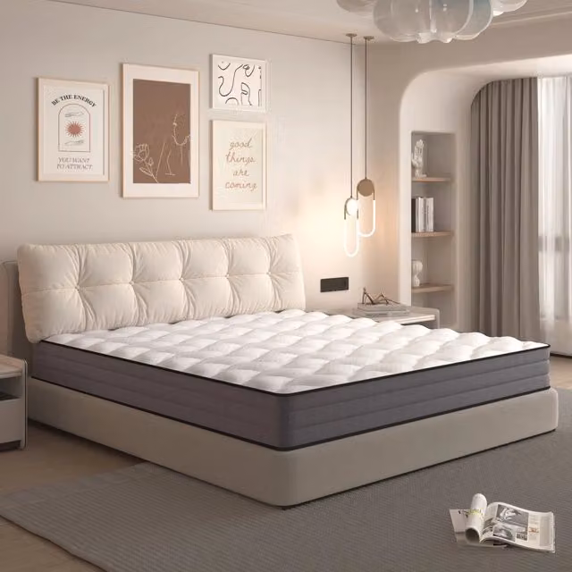 Materasso a Molle Insacchettate MINIMAL Hybrid con 7 Zone e Lyocell, Colore Bianco e Grigio, L/P/H: 90 x 200 x 20 cm