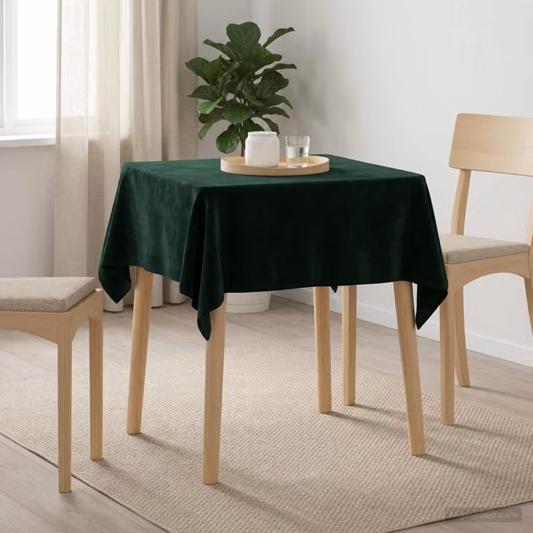 Tovaglia Quadrata vidaXL Verde, in Poliestere Idrorepellente e Antimacchia, 90 x 90 cm