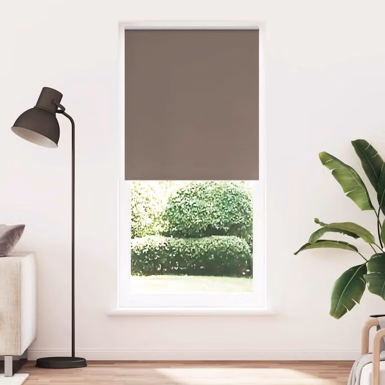vidaXL Tenda a rullo oscurante termoisolante in poliestere, colore marrone, L: 100 cm, H: 230 cm