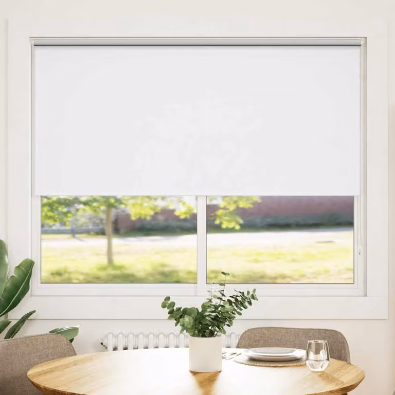 Tenda a rullo oscurante termoisolante vidaXL in poliestere, colore bianco e argento, L: 160 cm, H: 175 cm