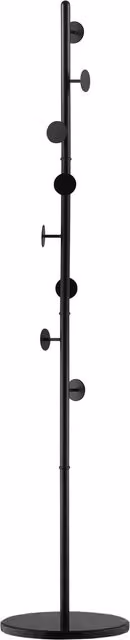 Appendiabiti da terra HOMCOM con 8 ganci e base in marmo, ideale per ingresso e camera da letto, nero, L/P/H: 35 x 35 x 170 cm