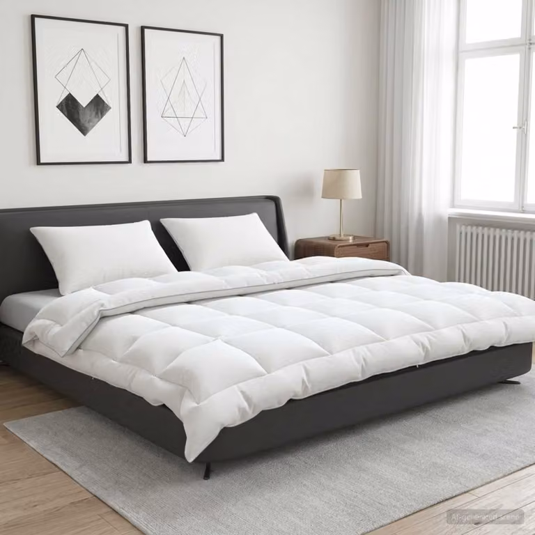 Set di piumone e cuscini 3 pz vidaXL 4 stagioni bianco L 220 cm x P 260 cm 300 GSM