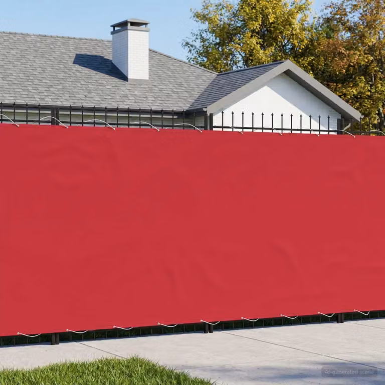 vidaXL Schermo di Privacy per Balcone in Poliestere, Rosso, L: 1000 cm, H: 180 cm