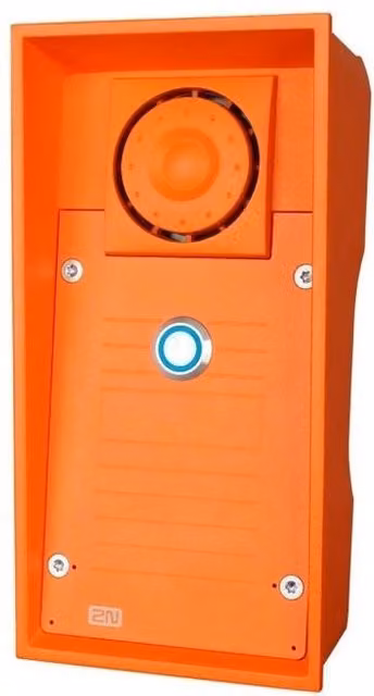 Citofono IP Helios IP Safety con 1 tasto, speaker 10W, PoE SIP, antivandalo e protezione IP69K, colore Arancione
