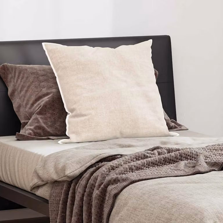 Cuscino quadrato vidaXL in poliestere e cotone, morbido e traspirante, Bianco o Beige, L/P/H: 81 x 81 x 40 cm