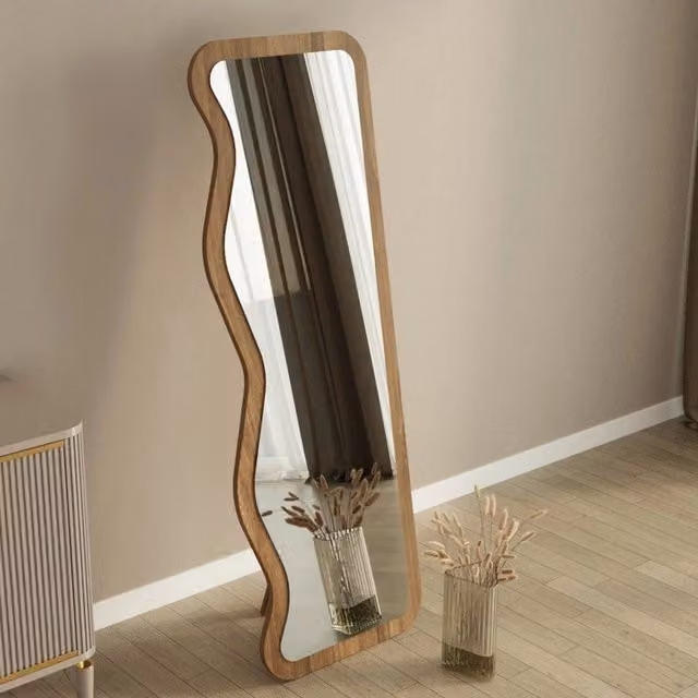 Specchio rettangolare Bissonen colore marrone noce, H 160 x L 50 cm