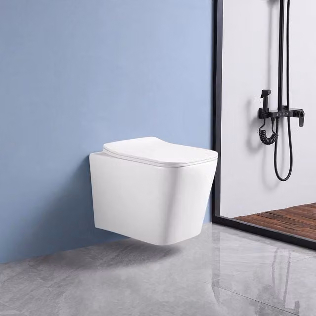 WC Sospeso TEZETA YJ-2303 in Ceramica Bianco Lucido con Scarico a Parete L: 52 cm, P: 37 cm, H: 34 cm