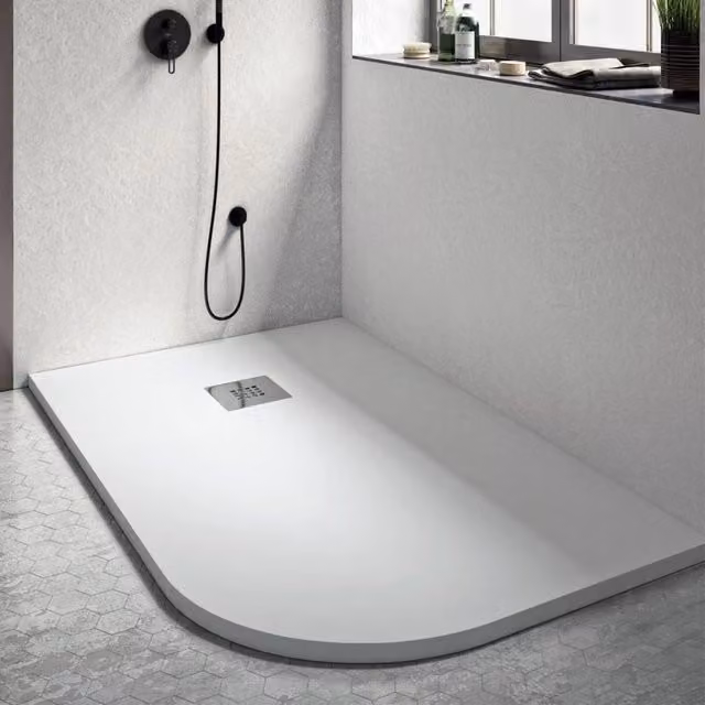 Piatto doccia rettangolare Blanco in mineral cast bianco L: 100 cm, P: 80 cm