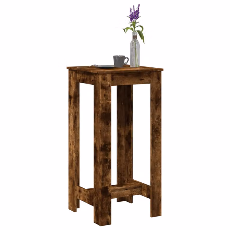 vidaXL Tavolo da Bar Moderno in Legno Rovere Fumo, L 51 cm x P 50 cm x H 103,5 cm