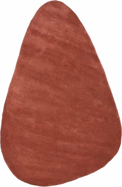 Tappeto Beliani in lana e viscosa fatto a mano, stile glamour, colore rosso, L: 160 cm x P: 230 cm