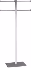 Portasciugamani a piantana con 4 bracci Gedy in metallo Cromo e Grigio L/P/H: 40 x 15,5 x 83,7 cm