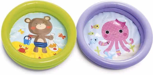 Piscina gonfiabile Intex Baby con decorazione Animaletti, multicolore, L: 61 cm, H: 15 cm