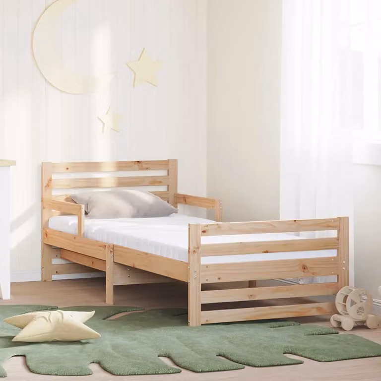 Struttura letto per bambini vidaXL in pino massello marrone 80 x 200 cm