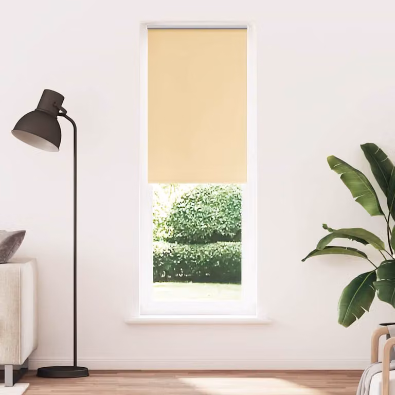 vidaXL Tenda a Rullo Oscurante in Poliestere Beige L: 75 cm, H: 210 cm