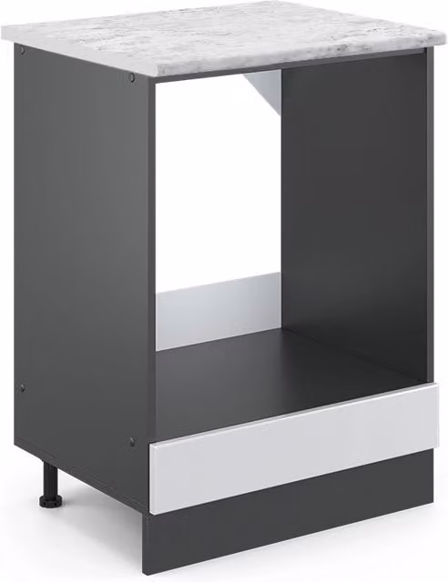 Mobile per forno da incasso Vicco R-Line Bianco lucido e Antracite 60 cm