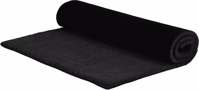 Zerbino rettangolare nero vidaXL in fibra di cocco e PVC antiscivolo L: 300 cm, P: 100 cm