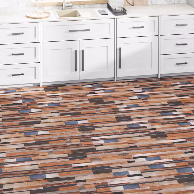 vidaXL Piastrelle per Pavimento Autoadesive in PVC Moderno Multicolore, 2,51 m²