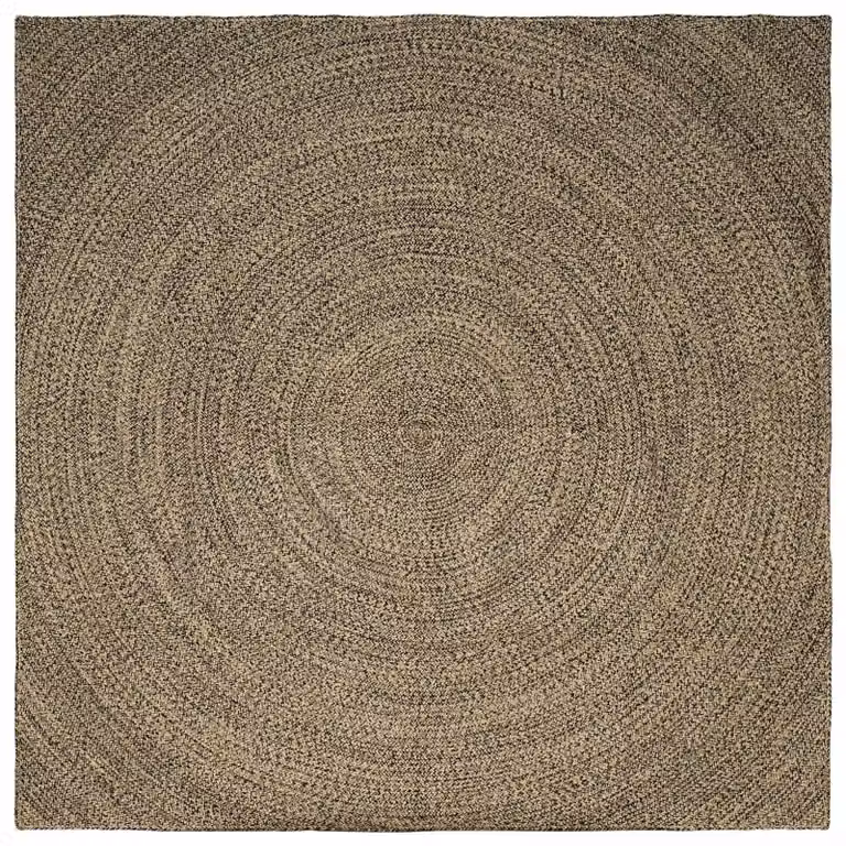 Tappeto da area quadrato in juta lavabile vidaXL, colori naturale e nero, L 300 x P 300 cm
