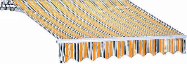 Tenda da sole a barra quadra GARDEN FRIEND con riga gialla, struttura in alluminio e tessuto in poliestere, L: 300 cm, H: 200 cm