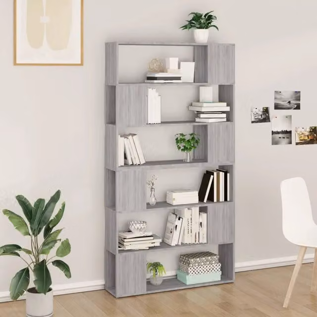 Libreria divisorio Design Mania Grigio, L: 100 cm, P: 24 cm, H: 188 cm