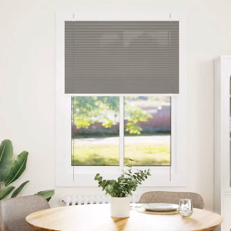 Tenda Plissettata vidaXL Antracite, Tessuto Semitrasparente L: 95 cm, H: 100 cm