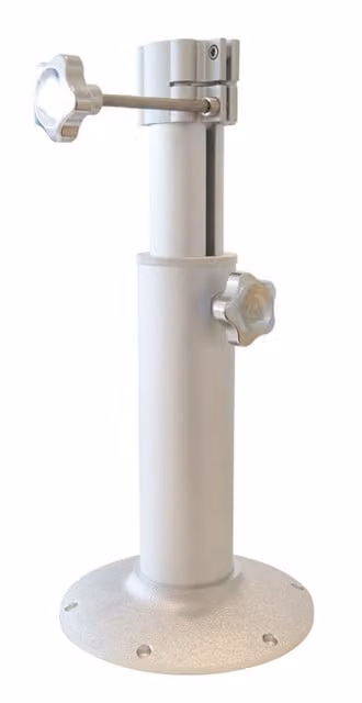 Supporto telescopico Barka in alluminio color argento opaco, regolabile da 400 a 600 mm