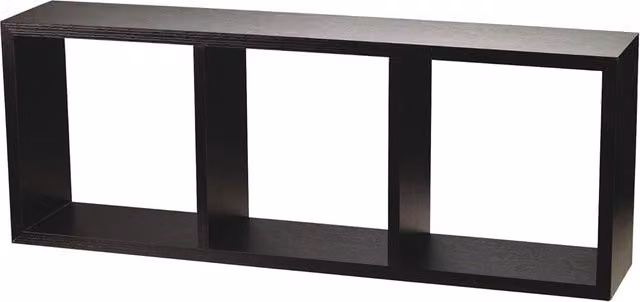 Mensola da parete a cubo con 3 ripiani King Collection in MDF, finitura opaca, disponibile in marrone o nero, L: 80 cm, P: 30 cm, H: 30 cm