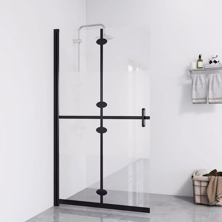 Parete per Doccia Walk-in Pieghevole vidaXL in Vetro ESG Opaco L: 120 cm, H: 190 cm