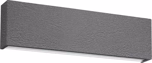 Applique a parete Linea Light Box Biemissione LED dimmabile in metallo e plastica grigia