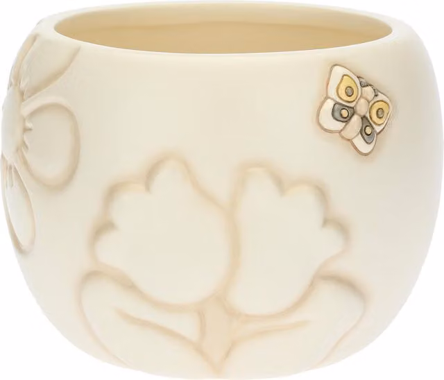Coprivaso Elegance THUN in ceramica bianco con decoro floreale moderno