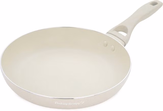 Padella antiaderente Kasanova Cooking Therapy in ceramica e alluminio colore sabbia, Diametro: 24 cm
