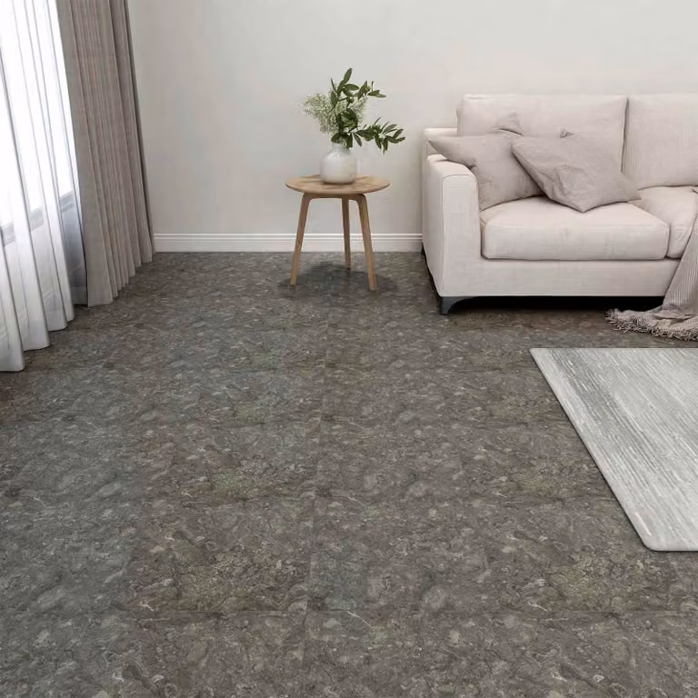 vidaXL Tavole per Pavimenti in PVC Autoadesive Moderno Grigio e Bianco 5,11 m² 55 pz