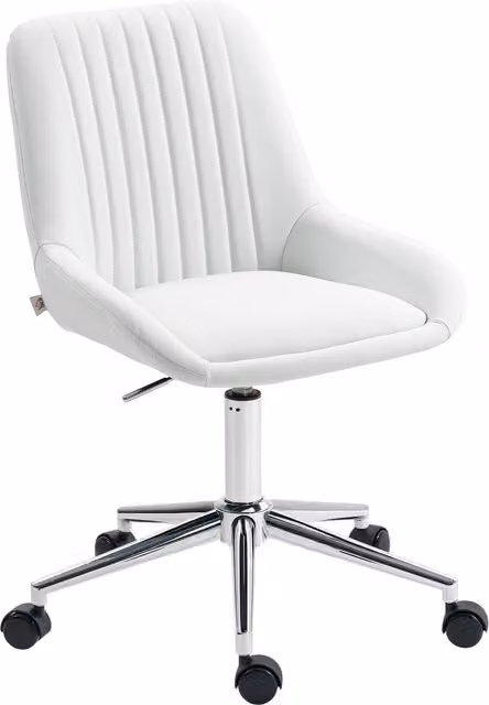 Mobiletto da ufficio HOMCOM in legno con 5 cassetti e ruote, bianco, L 50 x P 40 x H 74,5 cm