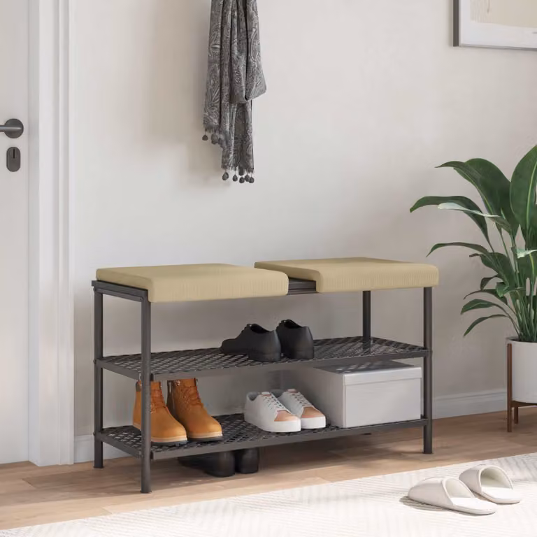 Set di 2 cuscini per panchina vidaXL in velluto a coste, colore Grigio Verde, con imbottitura in schiuma e base antiscivolo, L/P/H: 40 x 40 x 3,5 cm