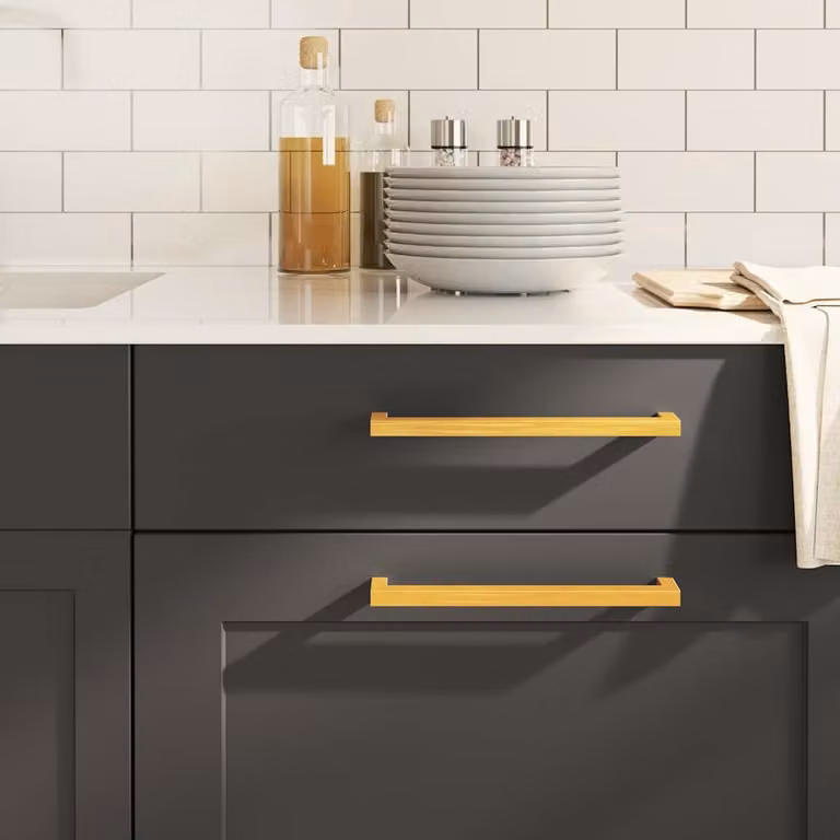 Set di 20 maniglie per mobili a barra vidaXL in acciaio inox spazzolato color oro