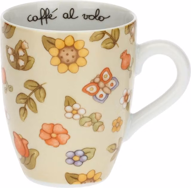 Mug in porcellana Thun con decorazione floreale e girasoli multicolore