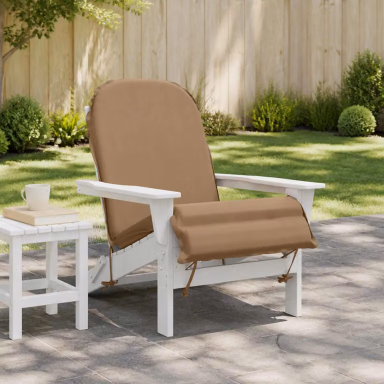 Cuscino per Lounger Sole vidaXL GEMERT in Poliestere, Resistente alle Intemperie e Lavabile, Colore Tortora