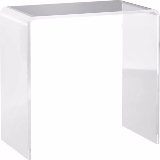 Tavolino da caffè MINIMAL in acrilico trasparente con design rettangolare e finitura lucida L/P/H: 53.5 x 30.5 x 53.5 cm