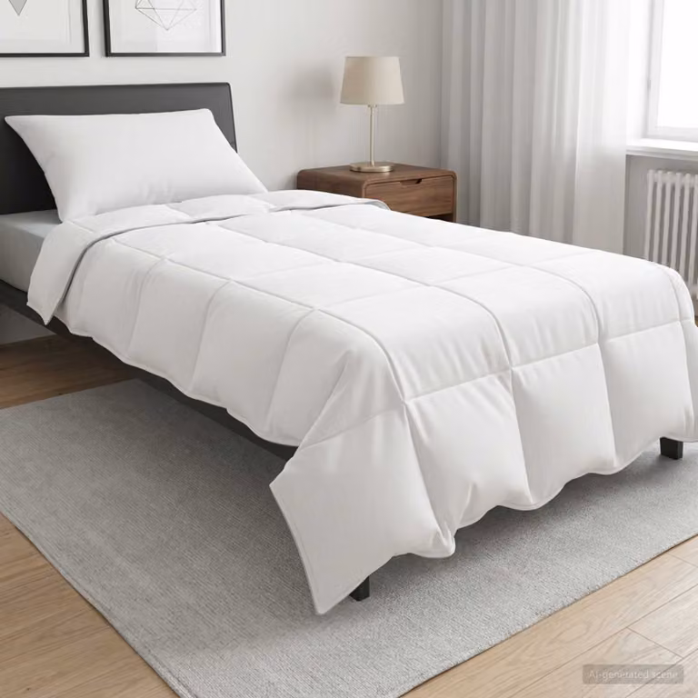Set da letto vidaXL 2 pezzi trapuntato in poliestere bianco per adulti