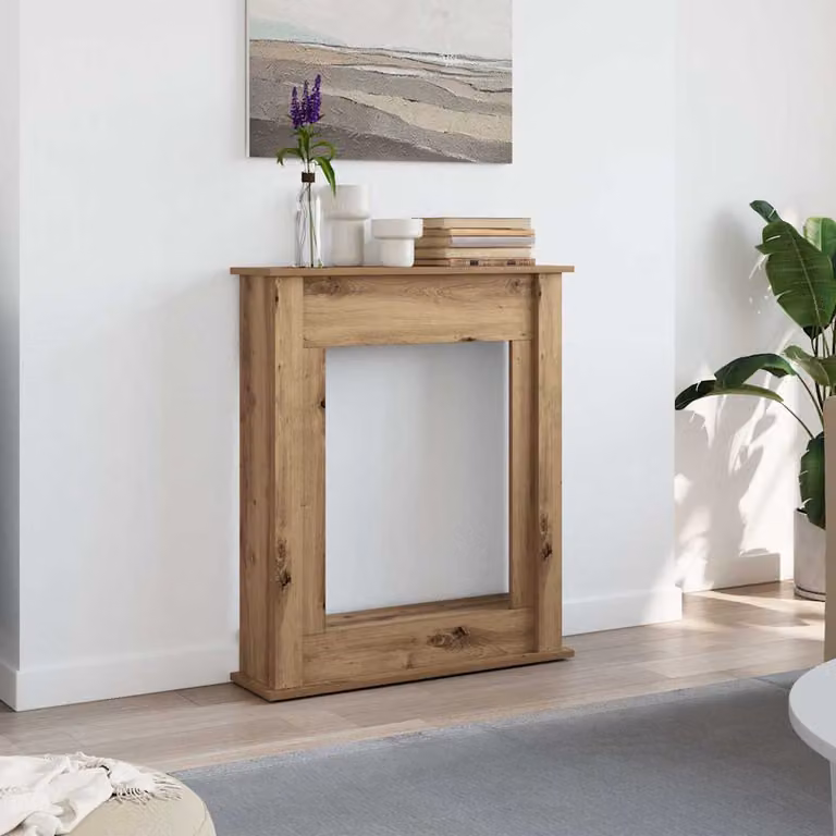 Cornice per Camino vidaXL in Rovere Marrone, L: 75 cm, P: 20 cm, H: 87,5 cm