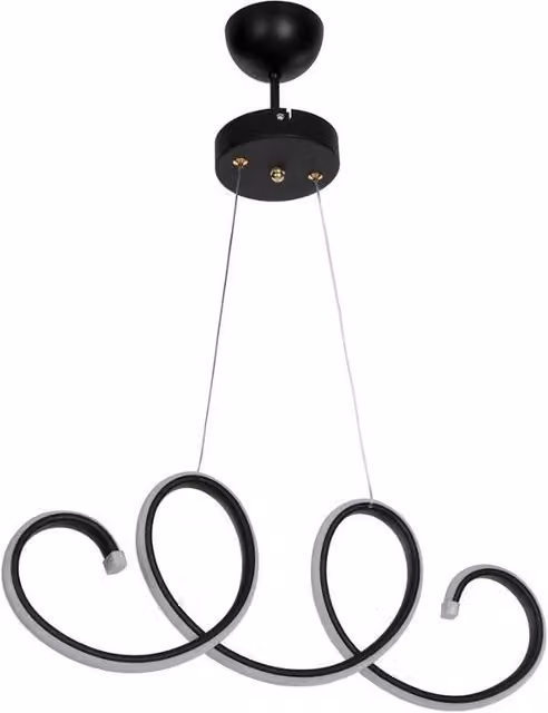 Lampada a sospensione LED Afra MDL4441 con design organico a spirale in metallo, disponibile in nero, oro/ottone o bianco