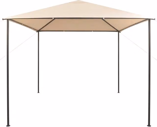 Gazebo Hip Design In Pergolato Padiglione in Acciaio e Poliestere Beige L: 300 cm, P: 300 cm, H: 290 cm