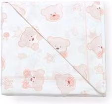 Set di lenzuola completo per lettino bambino Italbaby Tenerezza 3 pezzi Rosa con decorazioni grafiche di animali