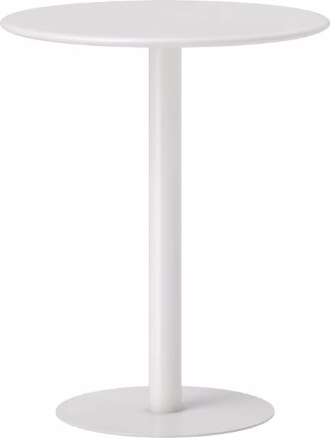 Tavolo da cucina rotondo HOMCOM in metallo bianco per 2 persone, design moderno, Ø60 x H72 cm