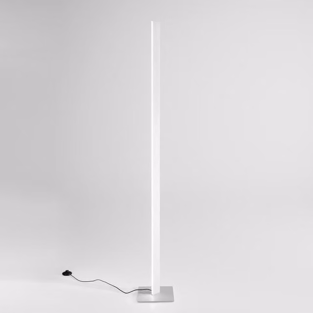 Gea Eartha Piantana LED Dimmerabile in Metallo Bianco per Lettura e Soggiorno