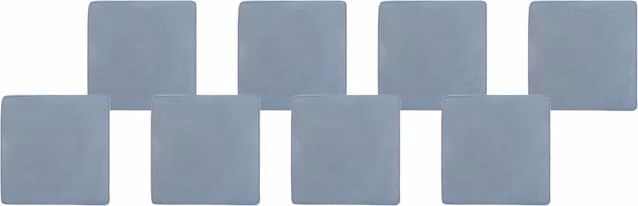 Set di 8 cuscini da seduta quadrati BELIANI in poliestere blu, impermeabili e resistenti ai raggi UV, L/P/H: 46 x 46 x 5 cm