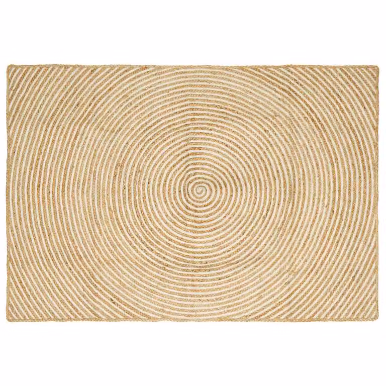 Tappeto da area vidaXL in juta moderno, bianco/beige, L 120 cm x P 170 cm
