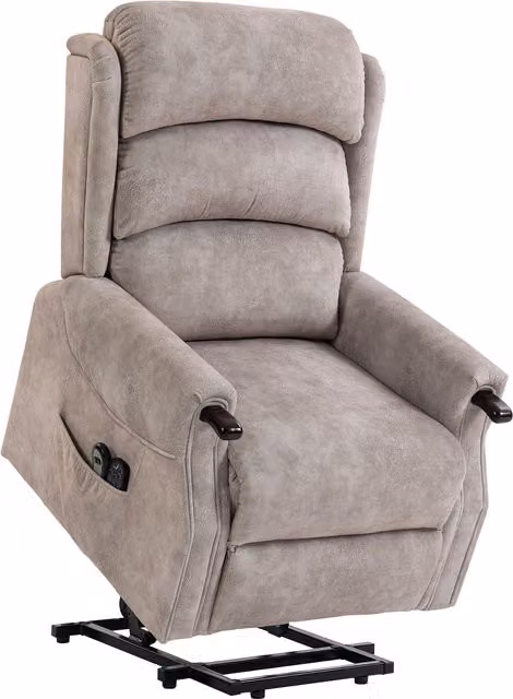 Poltrona relax elettrica HOMCOM con funzione alzapersona, massaggio, riscaldamento e reclinazione in microfibra, Grigio chiaro